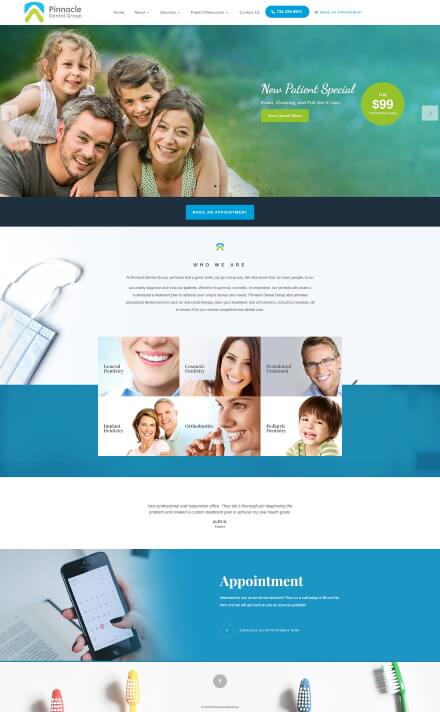 web made for a dental firm